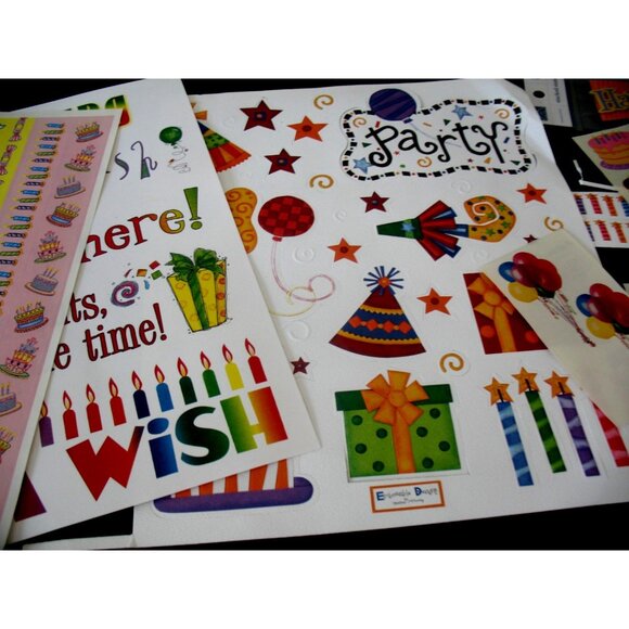 Creative Memories and more CELEBRATE Stickers (Party, Birthday,) Gr Lengths - Picture 6 of 15